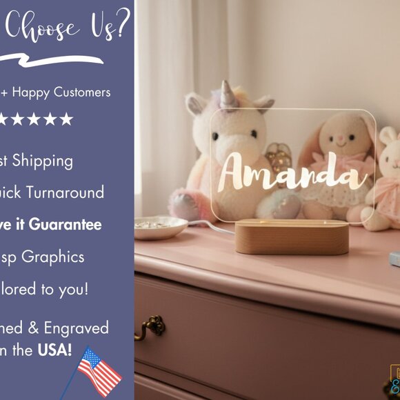 Personalized LED Name Light | Custom Logo Sign | Worker, Boss & Employee Gift - Picture 4 of 8